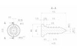 Drawing of a tubular rivet for article number 62045