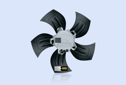 HyBlade axial fan from ebm-papst with hybrid fan blades for efficient air delivery