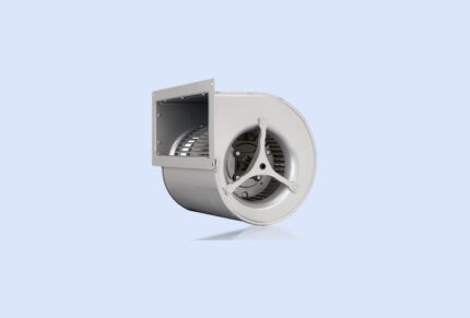 RadiFit EC radial fan from ebm-papst with backward-curved blades in a spiral housing