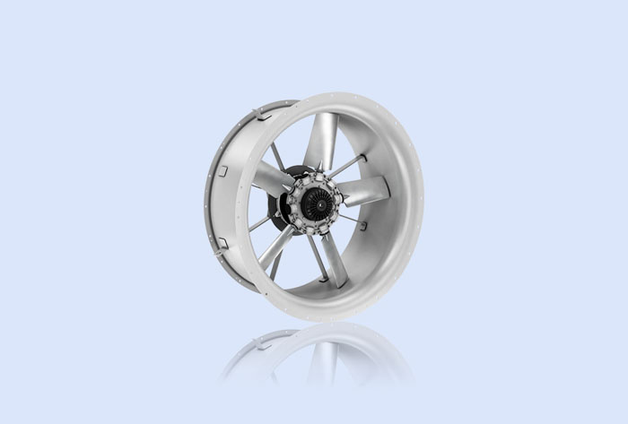 EC medium-pressure axial fan from ebm-papst for industrial applications requiring high airflow